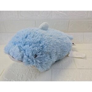 Pillow Pets Pee-Wees Dolphin Plush Toy Small Blue Shaggy Soft Stuffed Animal